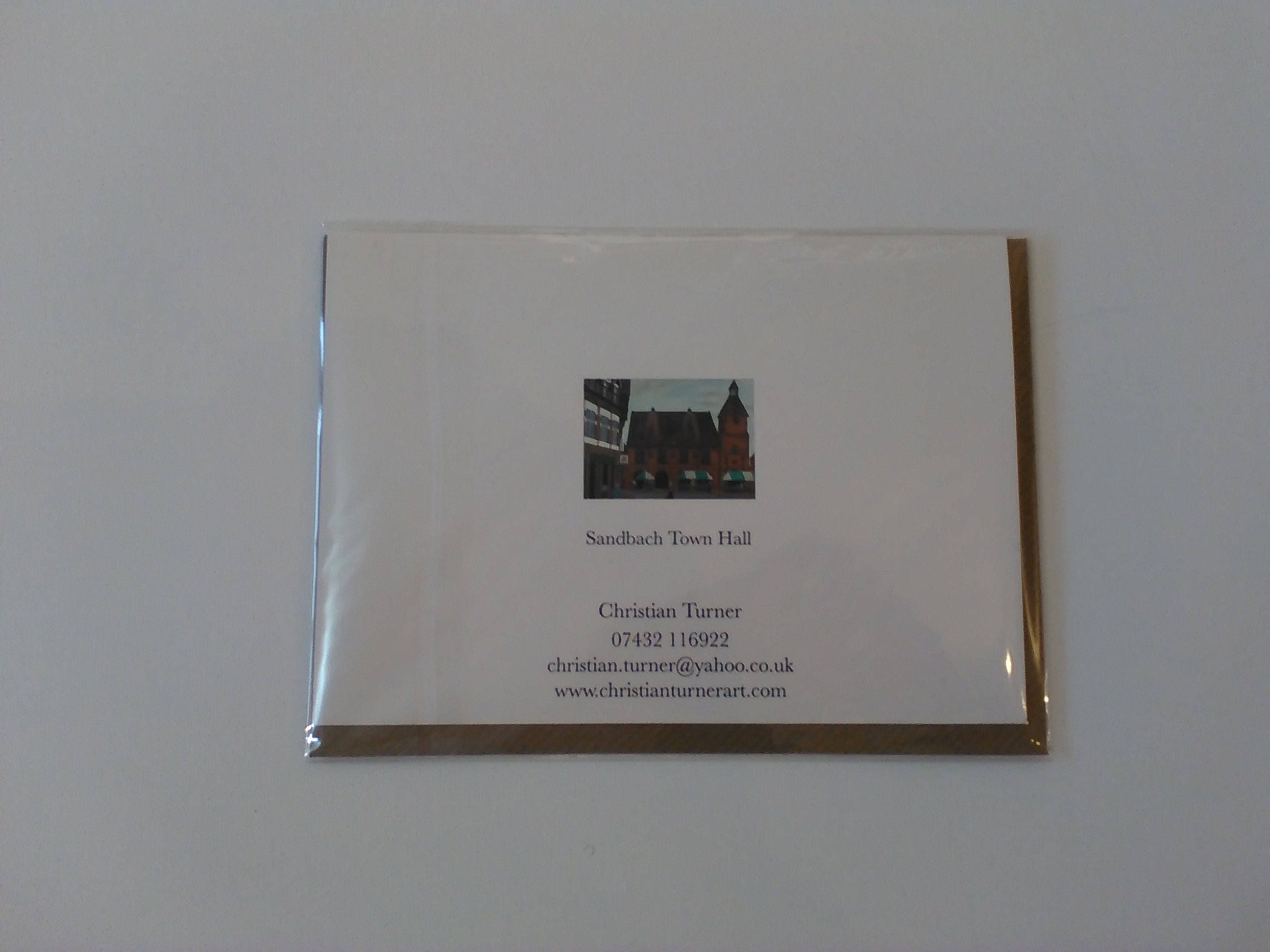 sandbach town hall greeting card with envelope in