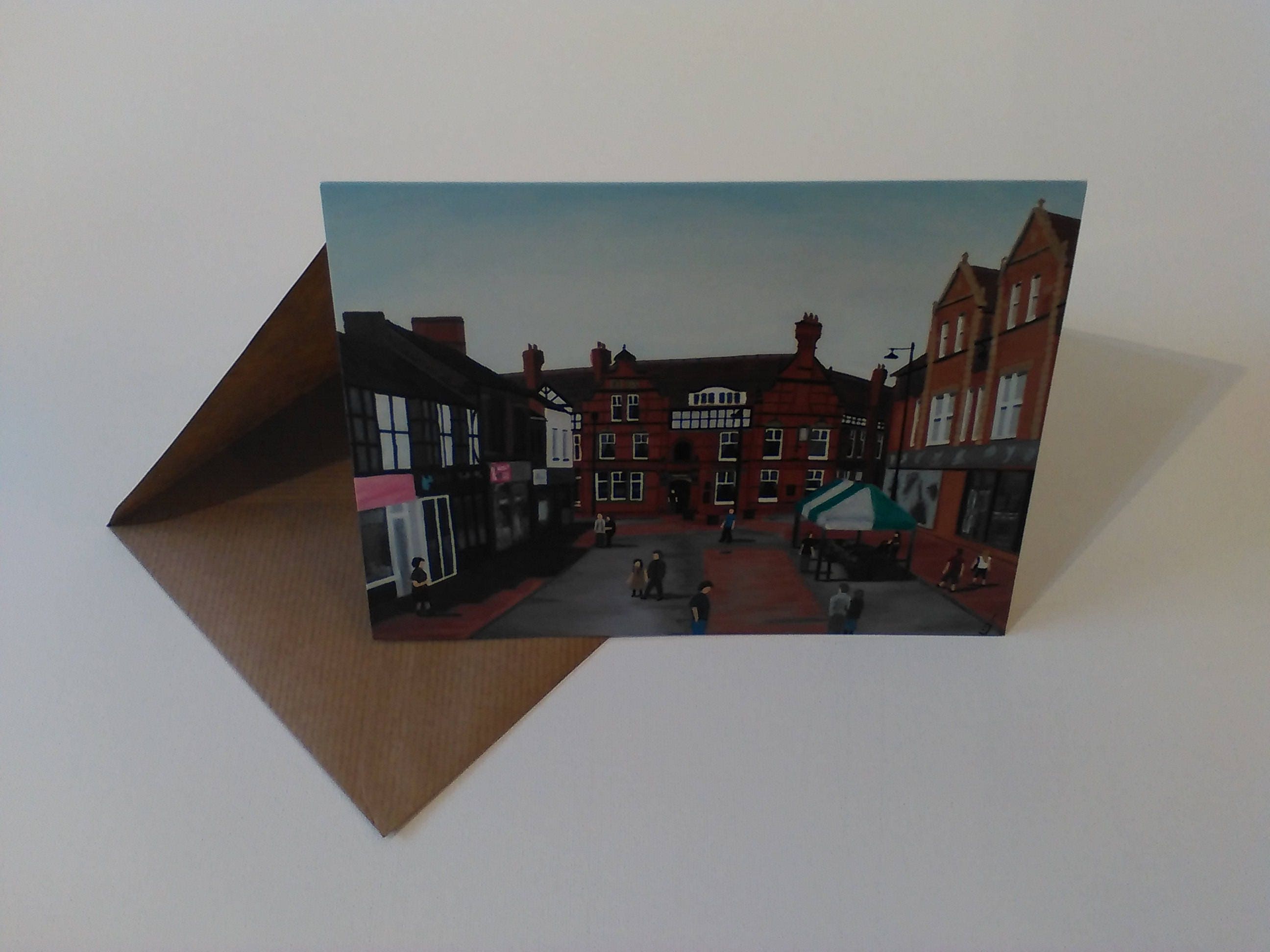 sandbach high street greeting card with envelope in