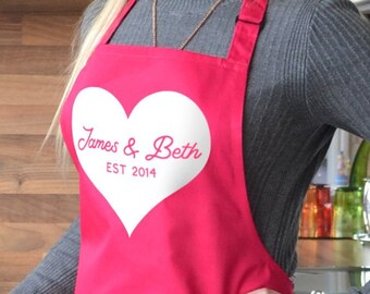 Personalised Romantic Valentine's Day Apron