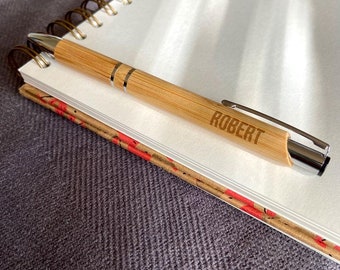 Personalised Bamboo Pen Engraved With Name