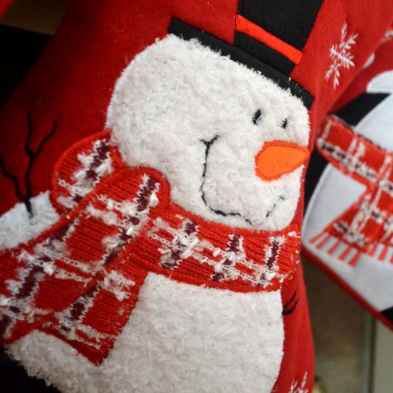 Luxury Deluxe Personalised Embroidered Christmas Fluffy Santa / Snowman / Penguin / Reindeer
