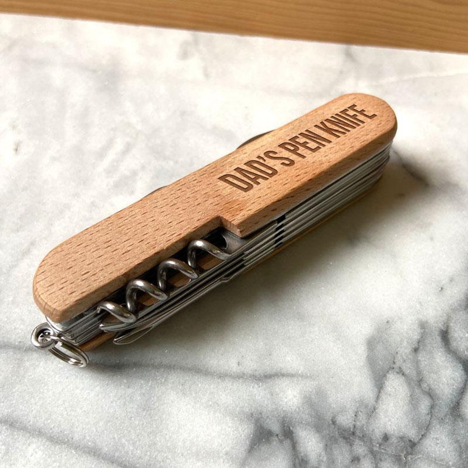 Personalised Engraved Pen Knife with Wooden Handle Etsy