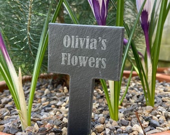 Personalised Engraved Slate Mini Garden Sign