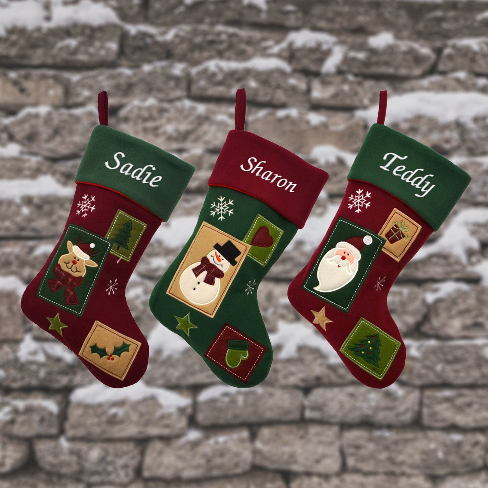 Vintage Looking Christmas Stockings 