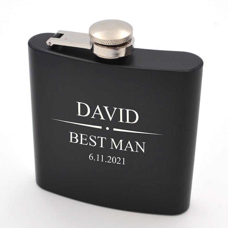 Personalised Engraved Wedding Special Occasion Hip Flask 6oz image 2
