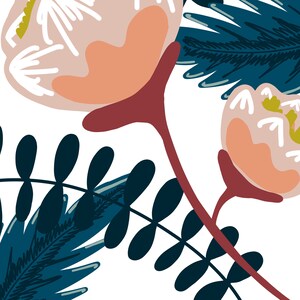 Floral Print Wall Art Nursery Decor Vintage Floral Peach Floral - Etsy