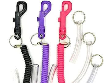 Set of 3 Chew Tube Spiral Key Chain Autism ADHD Sensory