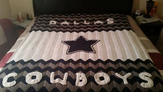 Nfl Dallas Cowboys King Size Crocheted Blanket Nfl Dallas Cowboys King Size Crocheted, King Size Nfl Bedding