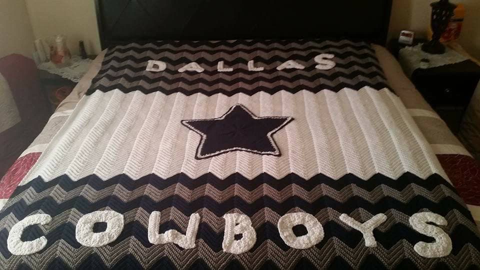 NFL/Dallas Cowboys King Size Crocheted Blanket Etsy