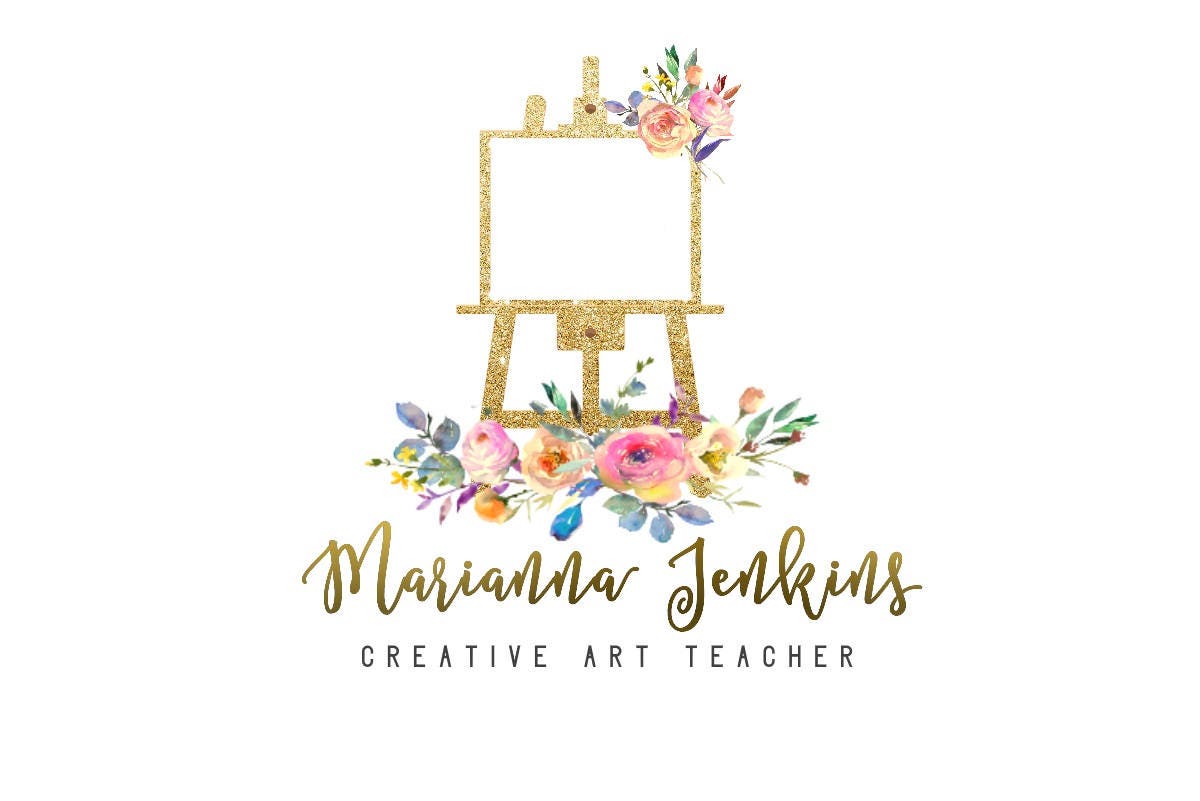Easel Logo Art Logo Logo für Künstler Floral Art Logo Etsy