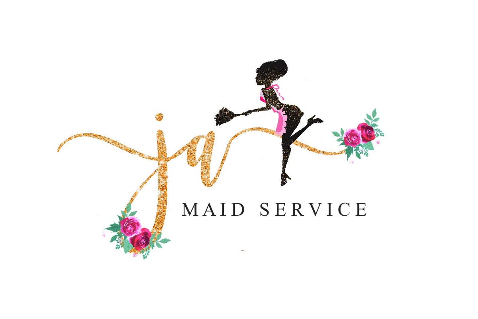 Maid Logo Cleaning Logo Housekeeping Logo Housekeeper Logo Etsy Australia