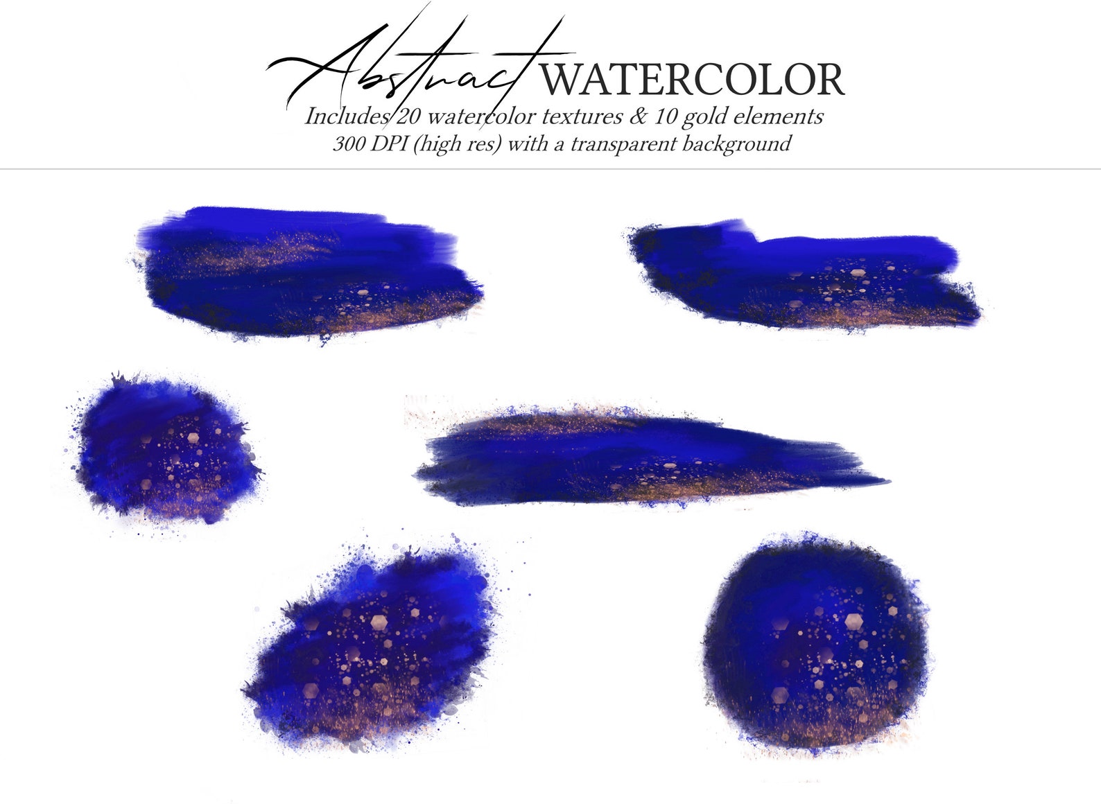 Blue Watercolor Clipart Blue Watercolors Watercolor Etsy