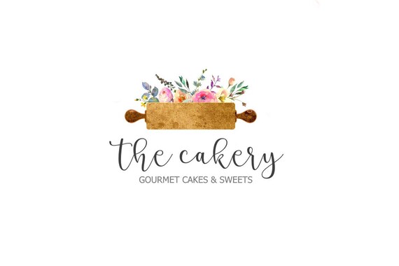 gelbes kuchendesign logos, bäckerei-logo / roller-logo / logo-kuchen / backen logo / | etsy, Design ideen