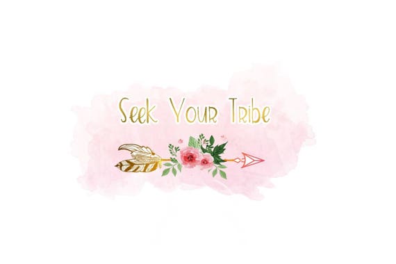Tribe Logo Indian Tribal Logo Cherokee Logo Pink And Etsy