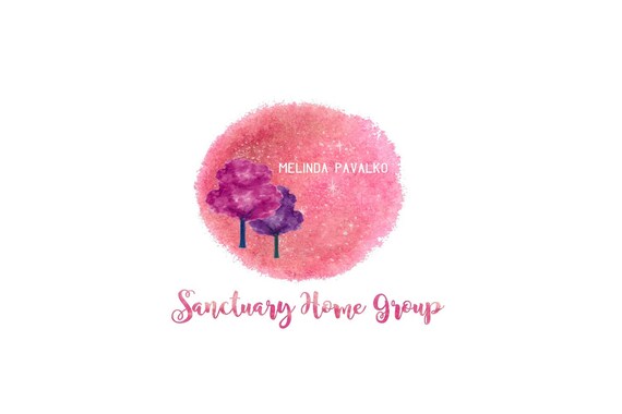 Purple Tree Logo Stars Logo Watercolor Logo Painted Logo Etsy