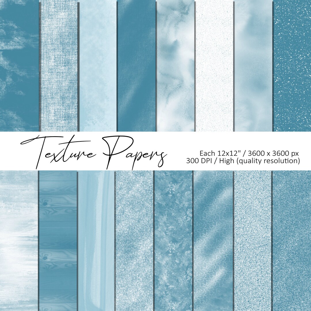 Blue Digital Paper Light Blue Papers Sky Blue Watercolors - Etsy