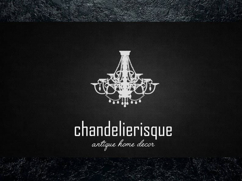 Chandelier Logo OOAK Logo Design Chandelier Watermark Etsy