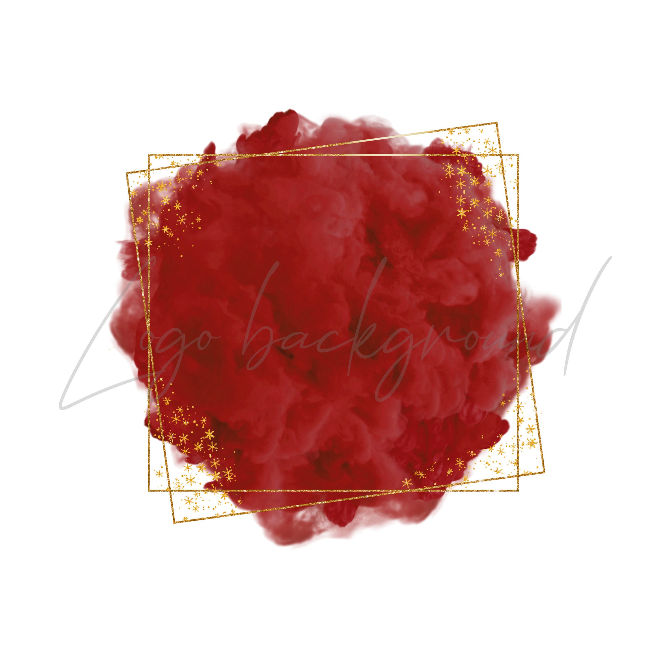 Red Watercolor Logo Background Red Logo Png Commercial - Etsy