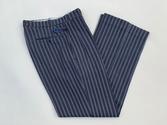 1930s high waist pleated French woolen trousers wi
