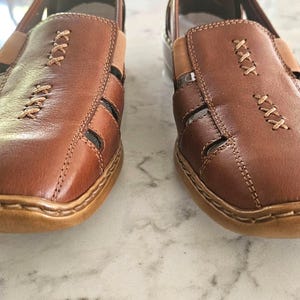 Deadstock RIEKER Antistress Brown Leather Loafers (Size 39 / US 8-8.5) image 6