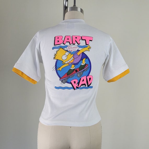 Vintage 1990's BART SIMPSON  RaD T Shirt CaRaMbA … - image 1