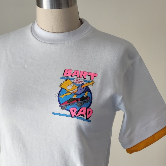 Vintage 1990's BART SIMPSON  RaD T Shirt CaRaMbA … - image 2