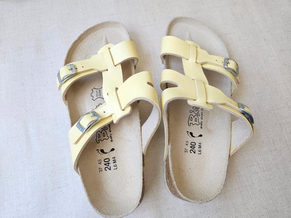 Birkenstock, Unworn Birkenstock Yellow Sandals Size 37 (US 6-6.5) Made in Germany