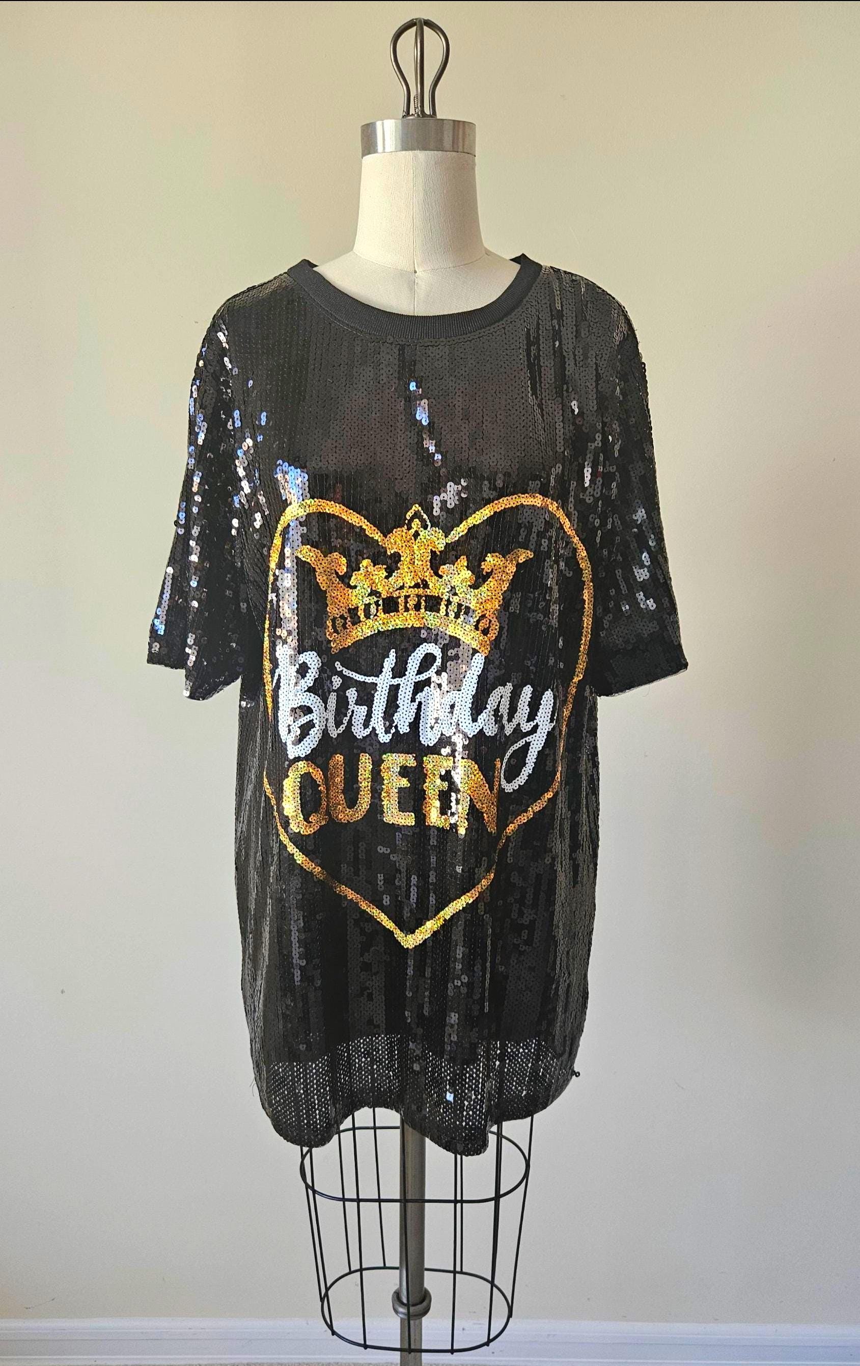 slim fit dress slacks It's My Birthday Sequin T-Shirt Party Dress