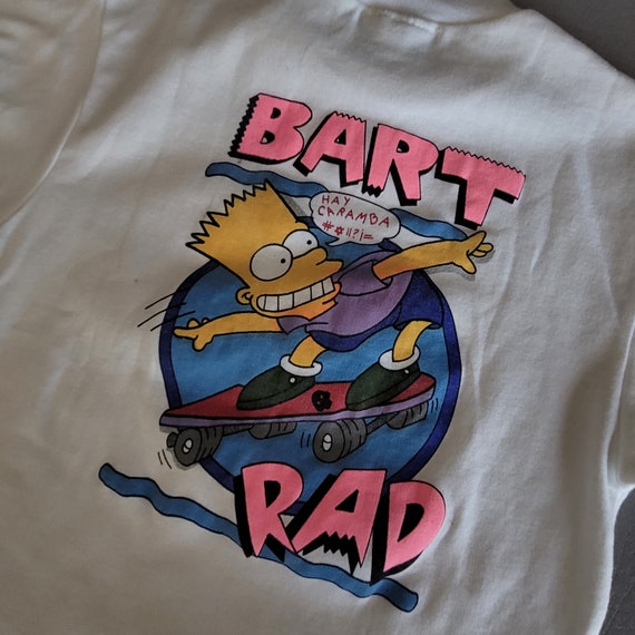 Vintage 1990's BART SIMPSON  RaD T Shirt CaRaMbA … - image 6