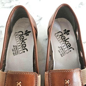 Deadstock RIEKER Antistress Brown Leather Loafers (Size 39 / US 8-8.5) image 2