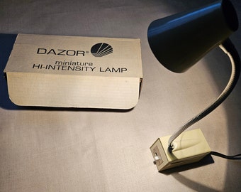 Mid Century Modern DAZOR Model 3612 Gooseneck Desk Lamp • Made in USA