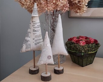 Patriotic Whimsy Trees in Red, White and Blue, Set of 3 Whimsical ...