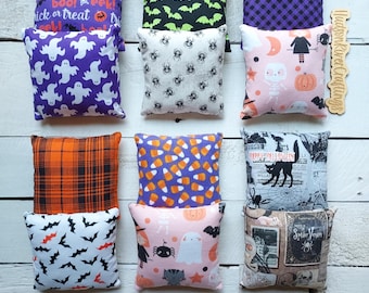 Halloween Mini Pillow Pairs, Halloween Tiered Tray Pillows, Bowl Fillers, Tiered Tray Decor, Vignette Decor