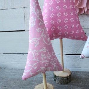 Light Pink Whimsy Trees, Set of 3 Whimsical Fabric Trees, Baby Girl ...
