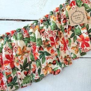 Fall Foliage Fabric Garland, Fall Decor, Fall Banner, Fall Photo Backdrop, Fall Mantel Decor, Fabric Garland