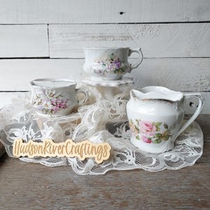 Vintage Shaving Mugs, Porcelain Floral Designs, Choice