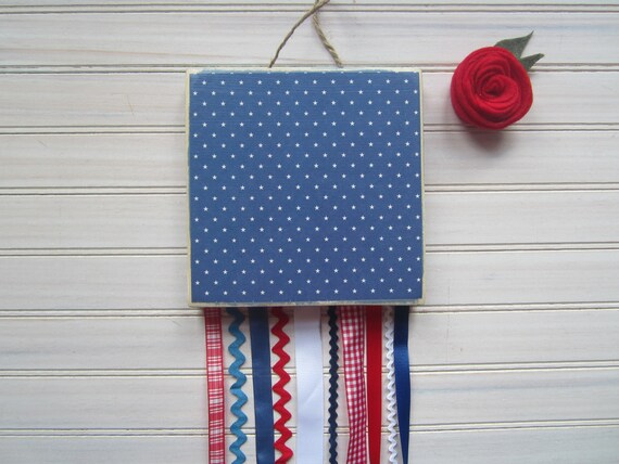 Decorative Wood Wall Hanging With Ribbon And Lace Streamers Etsy