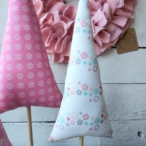 Light Pink Whimsy Trees, Set of 3 Whimsical Fabric Trees, Baby Girl ...