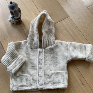 Hand gestrickte Baby Jungen Jacke, 45 cm 3-6 Monate bis 5 kg