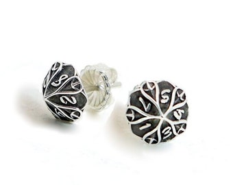 Sterling Silver D10 Dice Studs, Dungeons & Dragons Dice Inspired