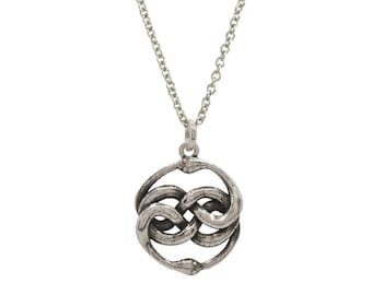 Sterling Silver Auryn Charm Necklace, The Neverending Story Inspired
