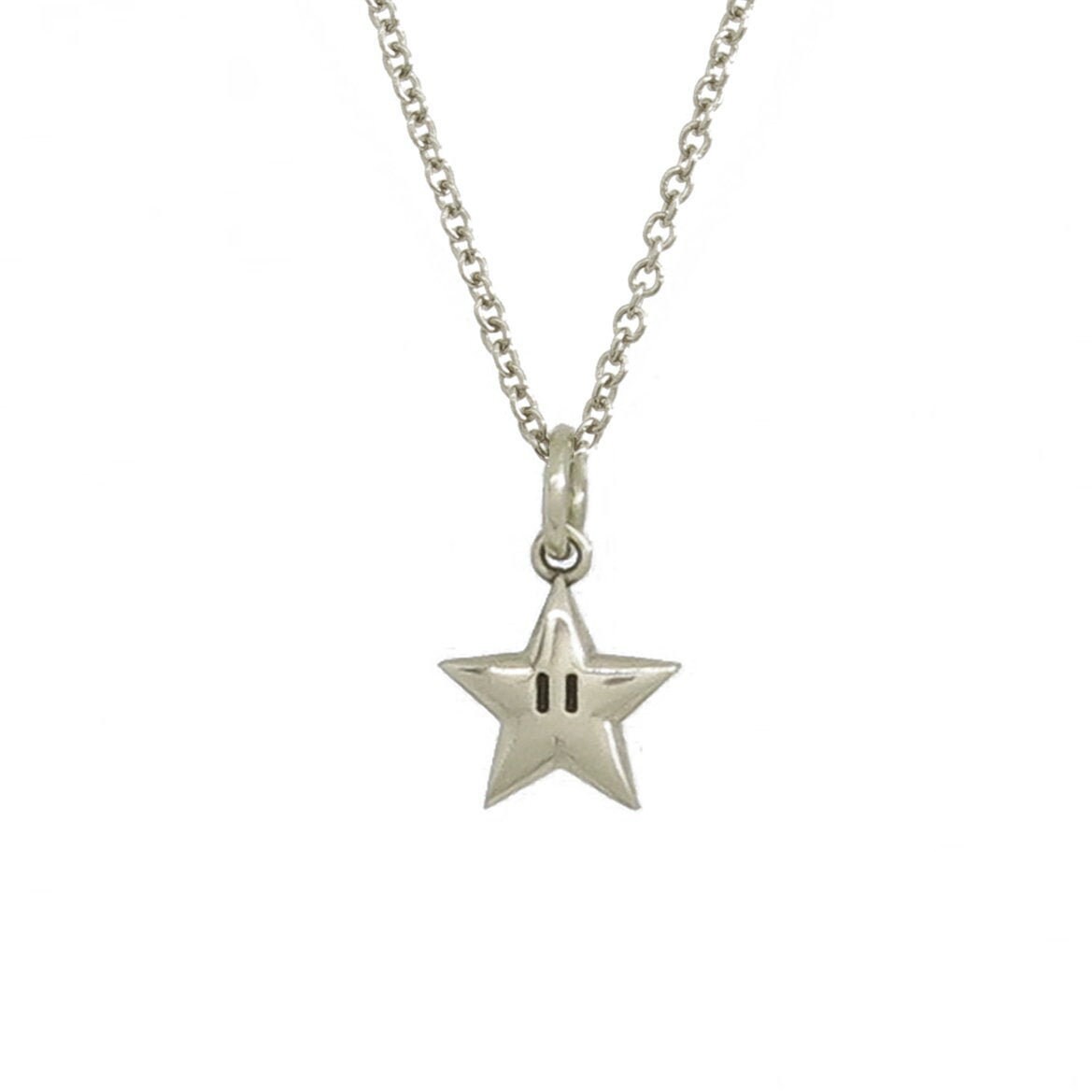 Medium Sterling Silver Super Mario Bros. Super Star Pendant