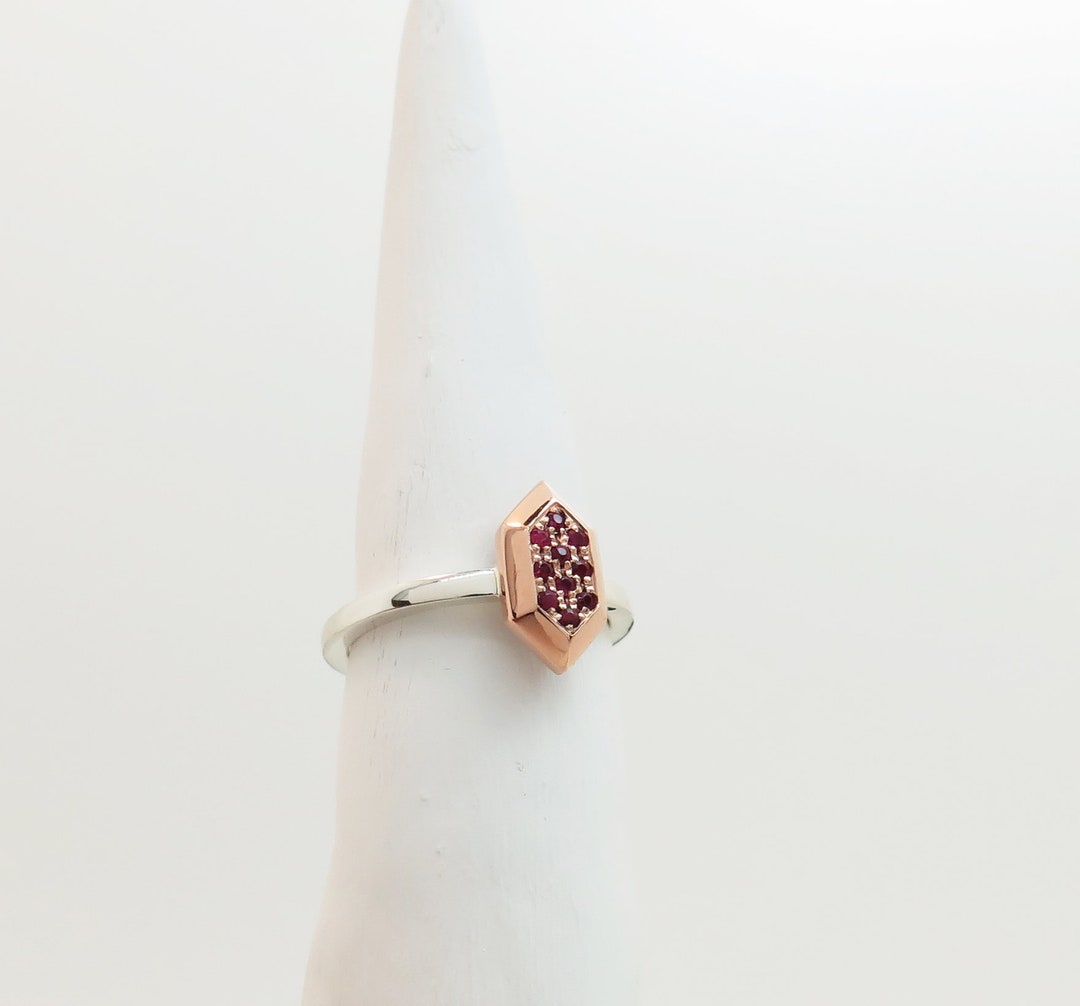 Buy 10K Rose Gold and Ruby Rupee Ring, Legend of Zelda Inspired Ring ...