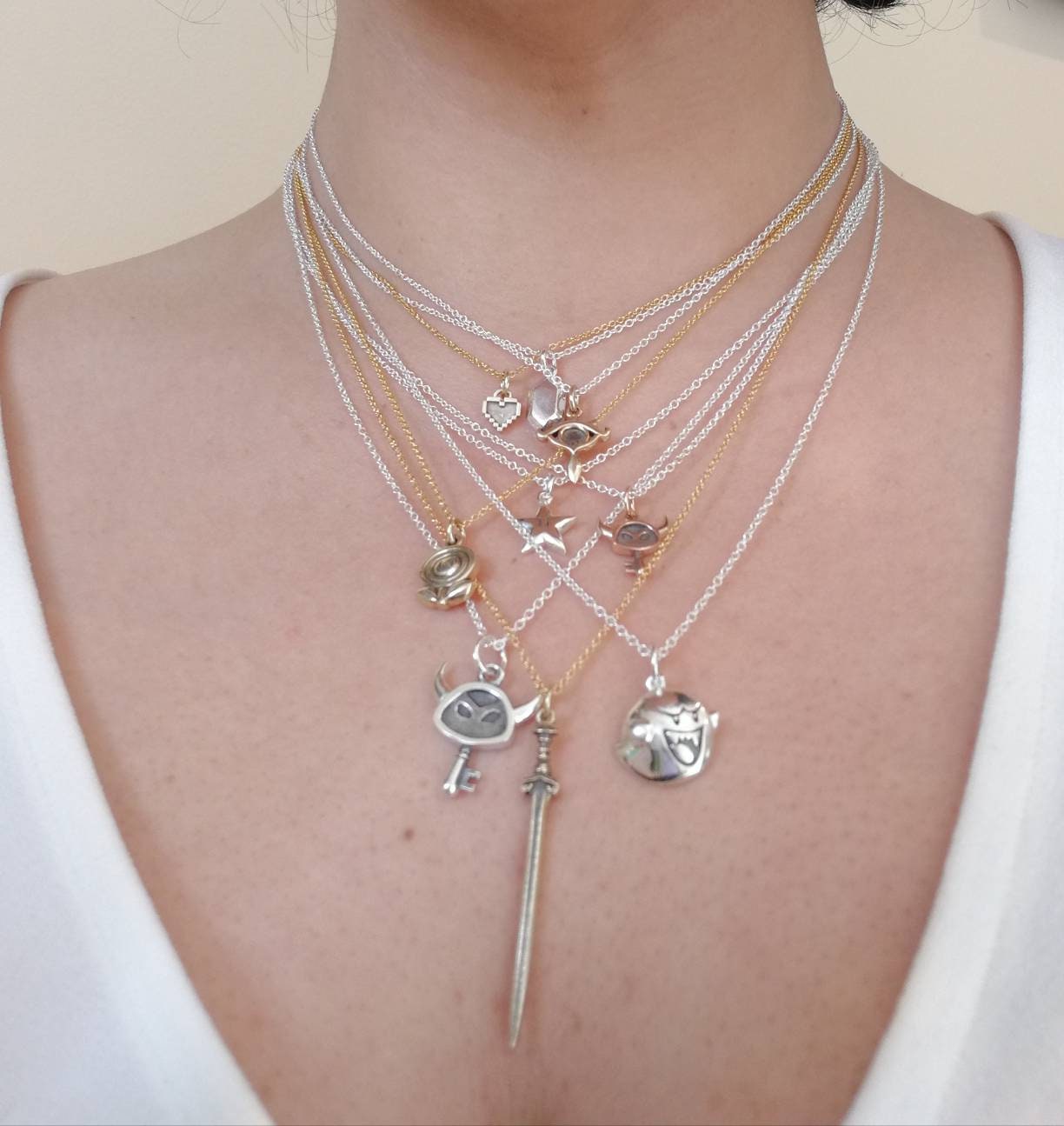 Boo Fantasma Buona Legno Stile Pendente Con 91.4cm Lungo Collana Di - Foto 8