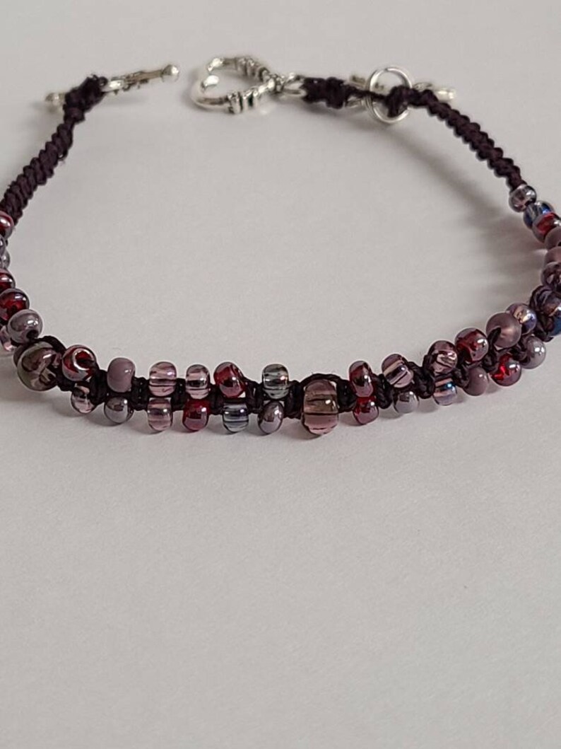 Royal dragonfly ankle hemp bracelet