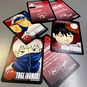 Jujutsu Baseball Art Trading Cards Set of 6