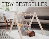 Wooden Baby Play Gym ↠ Ships Fast ↠ Scandinavian Minimalism ↠ Eco-friendly & Organic ↠ Hanging Toys NOT included