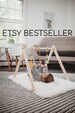 Wooden Baby Play Gym ↠ Ships Fast ↠ Scandinavian Minimalism ↠ Eco-friendly & Organic ↠ Hanging Toys NOT included 