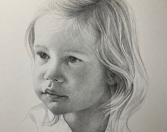 Custom hand-drawn pencil portrait