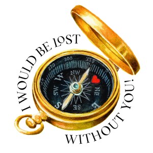 Compass Love Notecard